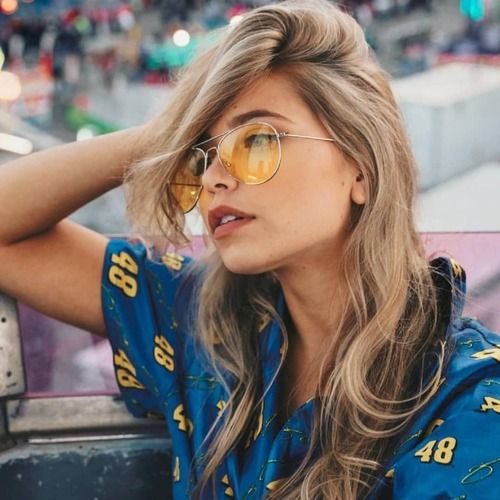 مدل عینک آفتابی دخترانه با لنز طلایی