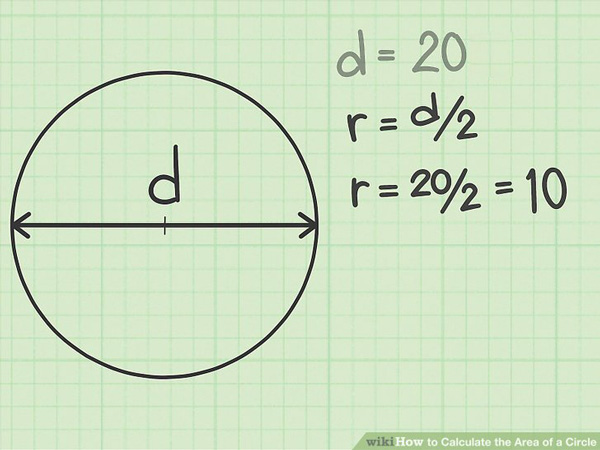 نمونه سوال محاسبه مساحت دایره