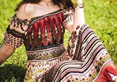 ۳۰ مدل لباس نخی بلند