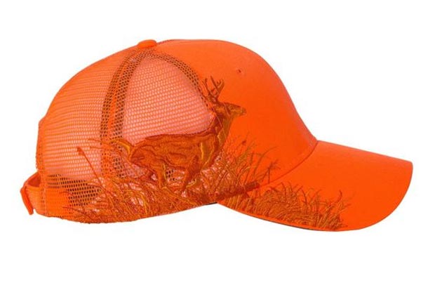 کلاه نقاب دار نیم تور کار شده نارنجی