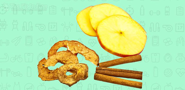 غذاهای مناسب فصل تابستان، چیپس سیب و دارچین