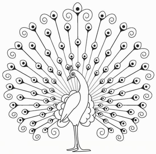 طرح طاووس خام برای جواهر دوزی