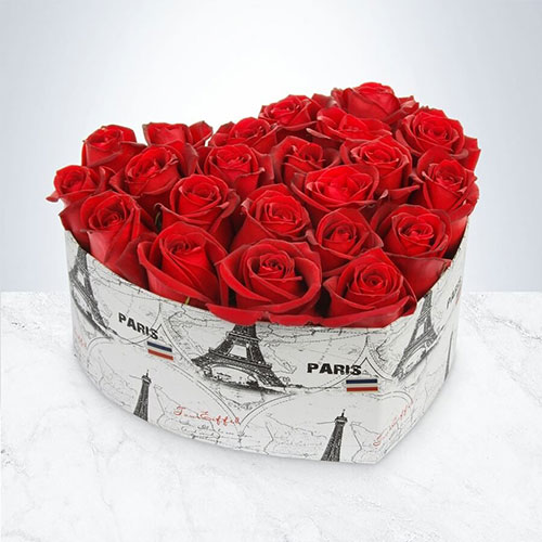 عکس باکس گل رز قرمز عاشقانه