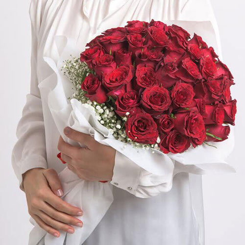 عکس دسته گل عروس گل رز قرمز