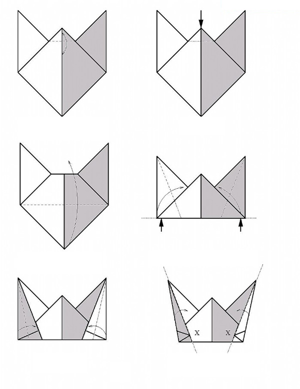 ساخت اوریگامی کلاه به شکل تاج