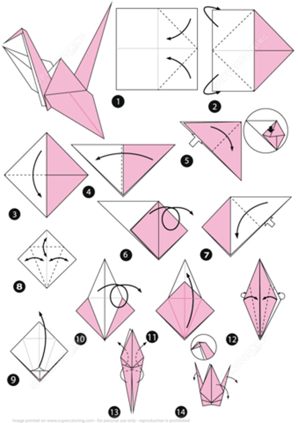 ساخت اوریگامی درنای کاغذی