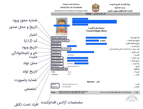 ویزا الکترونیکی دبی
