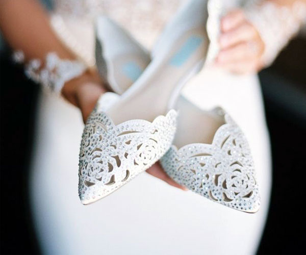 کفش مجلسی بدون پاشنه مناسب عروسی