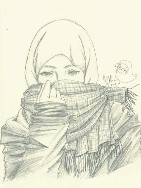 نقاشی های کودکانه با موضوع حجاب + طرح هایی برای رنگ آمیزی