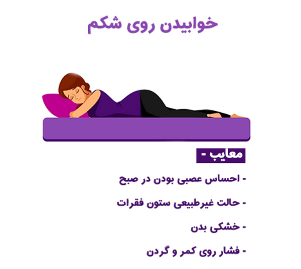 مزایا و معایب خوابیدن روش شکم