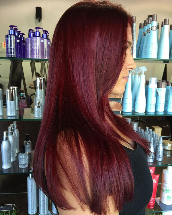 رنگ موهای قرمز یاقوتی یا گیلاسی