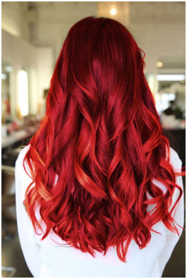 رنگ مو قرمز زیبا