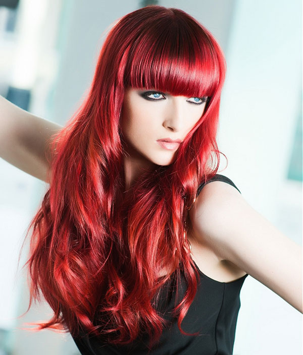 رنگ موهای قرمز جذاب
