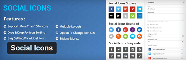 Social Icons از بهترین افزونه های وردپرس