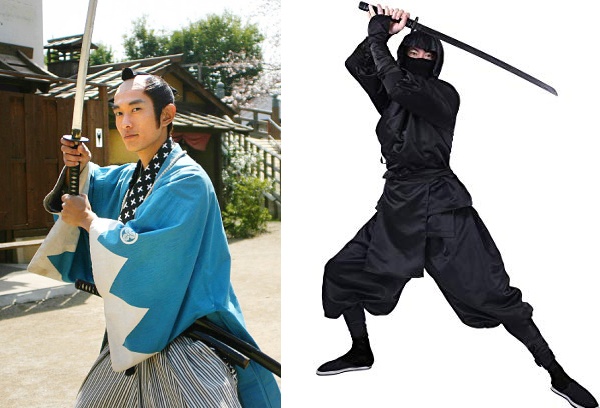 تفاوت سامورایی و نینجا از نظر پوشش