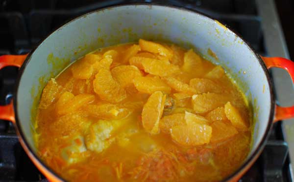 طرز تهیه خورش لذیذ نارنگی خوشمزه به صورت تصویری