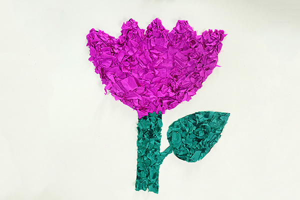 درست کردن کاردستی گل لاله با دستمال کاغذی