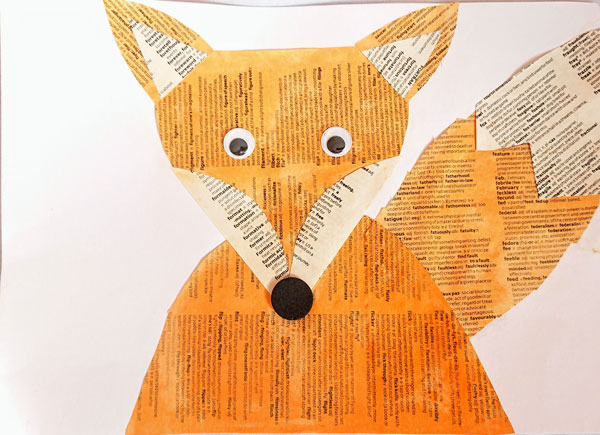  درست کردن کاردستی روباه با روزنامه