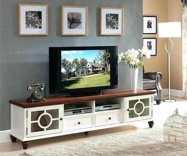 میز تلویزیون سفید طرح ساده و شیک کلاسیک