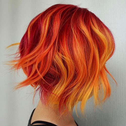 رنگ موی قرمز نارنجی