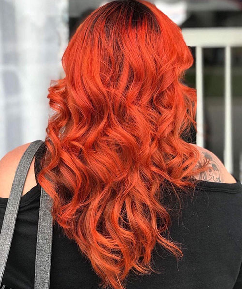 رنگ موی پاییزی یا نارنجی