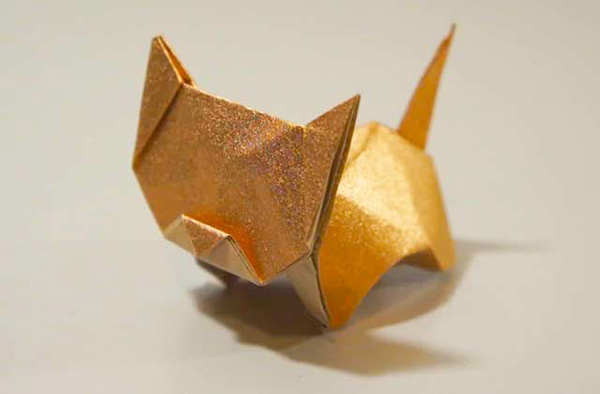 ساخت اوریگامی حیوانات ، اوریگامی گربه