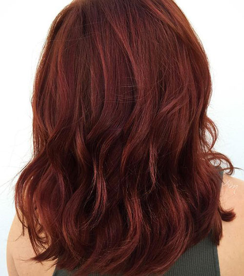 رنگ موي قرمز بلوطي
