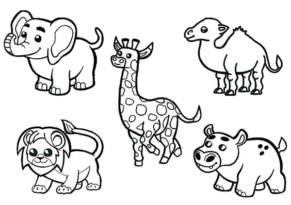 انواع مدل‌های کارتونی نقاشی حیوانات برای کودکان برای رنگ‌آمیزی