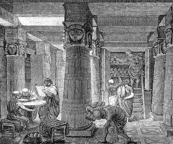 اثری هنری از کتابخانه اسکندریه مصر