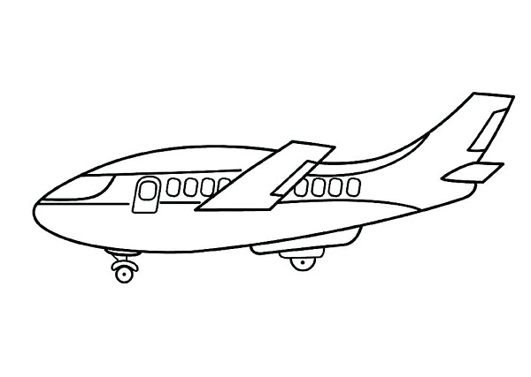 نقاشی هواپیما مسافربری برای کودکان