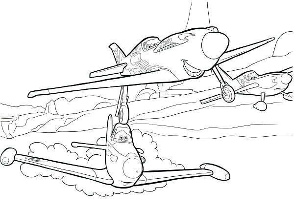 نقاشی هواپیما کارتونی برای کودکان