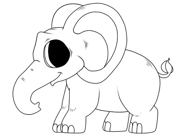 نقاشی فیل برای کودکان 