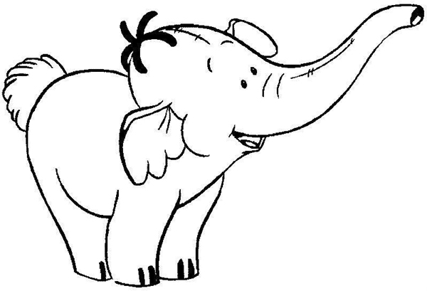  نقاشی فیل بازیگوش برای کودکان برای رنگ‌آمیزی