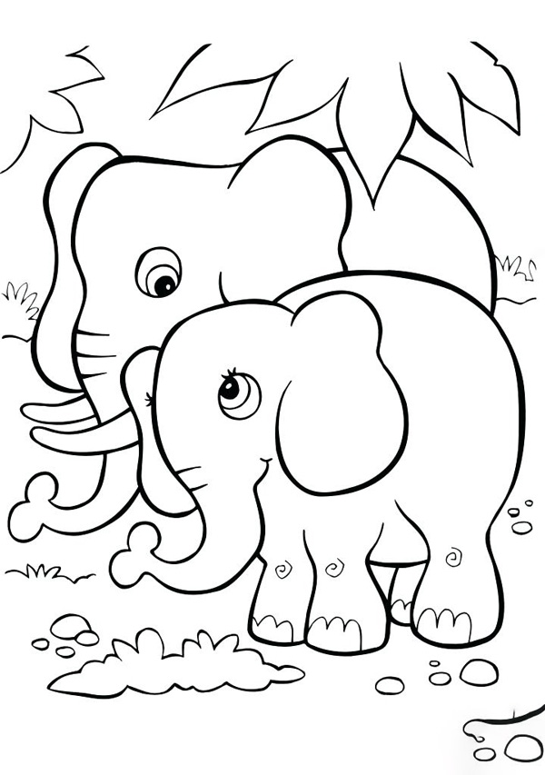  ایده برای نقاشی فیل در طبیعت برای کودکان برای رنگ‌آمیزی