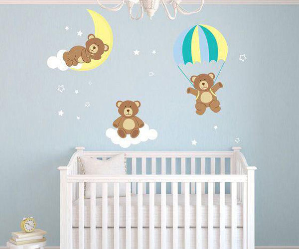 مدل استیکر دیواری  مناسب دکوراسیون اتاق خواب نوزاد