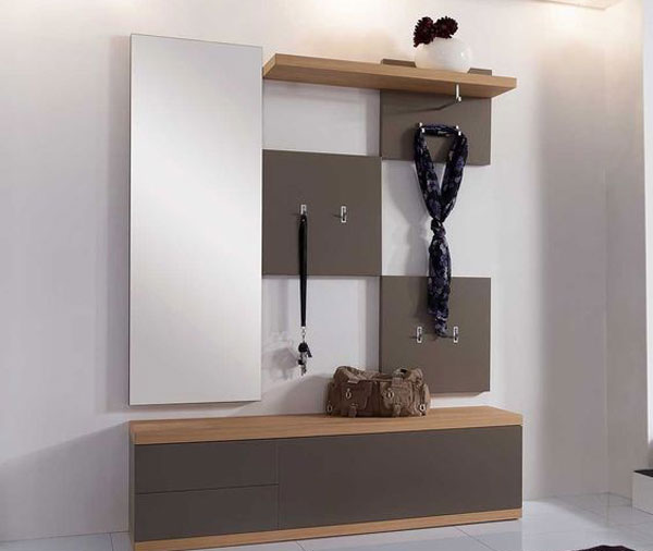 مدل جالباسی دیواری آینه دار برای ورودی آپارتمان