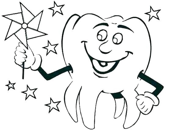 انواع نقاشی کارتونی دندان برای کودکان