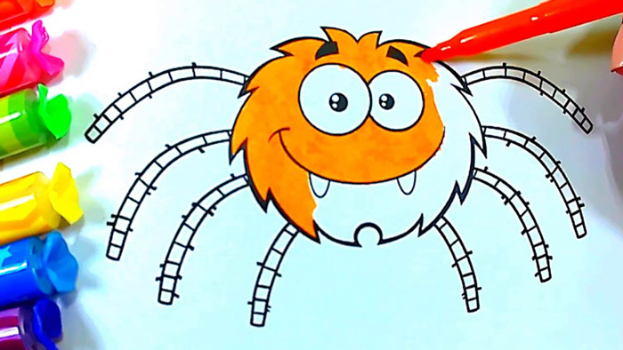 ۲۵ نمونه متنوع نقاشی عنکبوت برای کودکان برای رنگ‌آمیزی