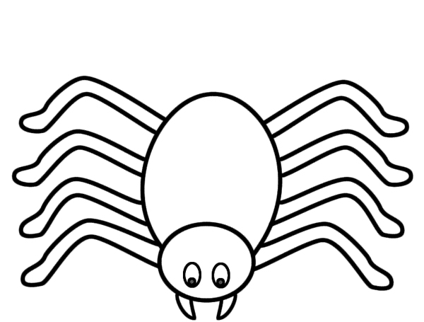 نقاشی عنکبوت با نمک برای کودکان برای رنگ‌آمیزی