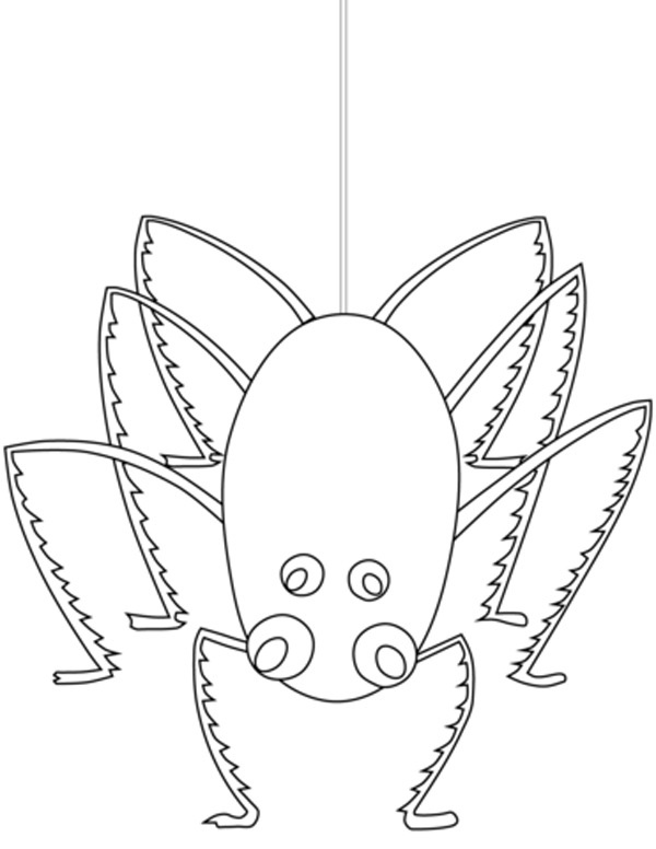 انواع نقاشی عنکبوت کارتونی برای کودکان برای رنگ‌آمیزی