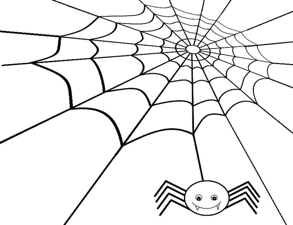  نقاشی عنکبوت و تارش برای کودکان برای رنگ‌آمیزی