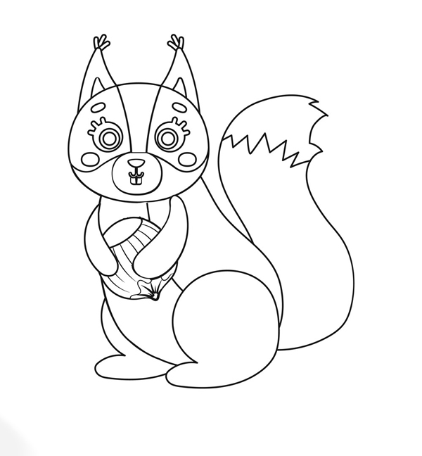  نقاشی کارتونی سنجاب برای کودکان