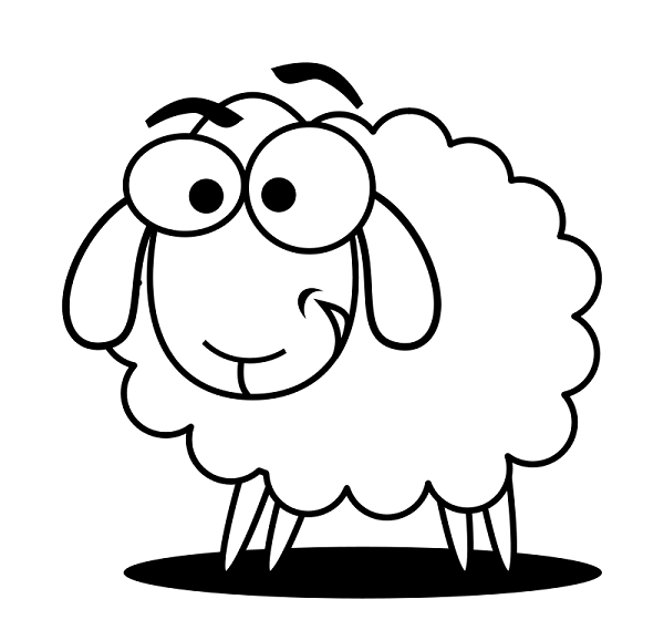 نقاشی گوسفند شیطون برای رنگ آمیزی