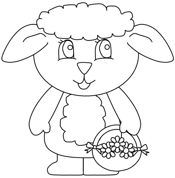 نقاشی کودکانه گوسفند