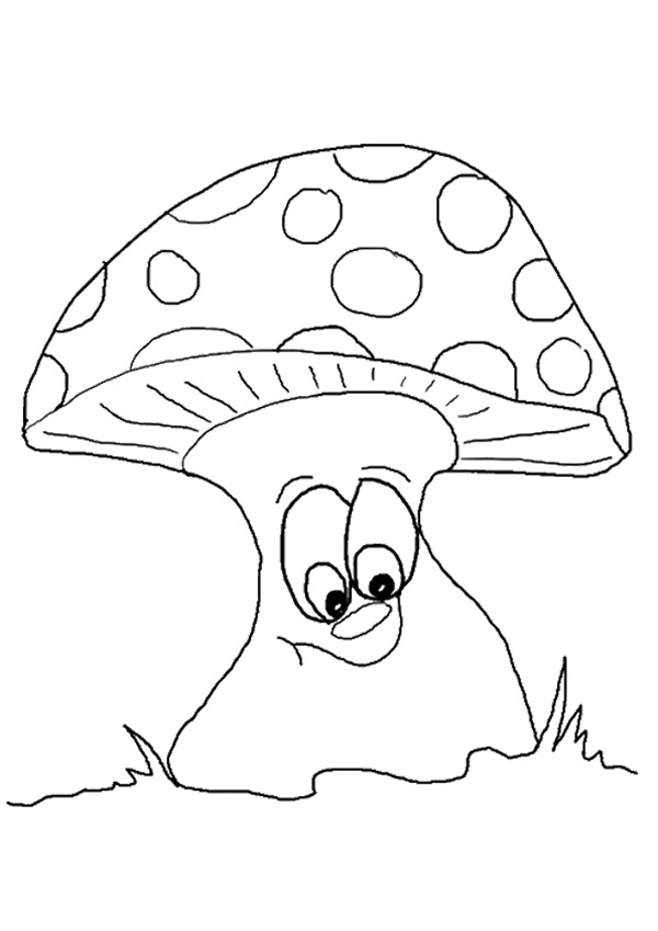 انواع نقاشی کارتونی قارچ برای کودکان برای رنگ‌آمیزی