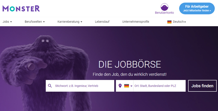 سایت مونستر، معروف‌ترین سایت کاریابی در آلمان