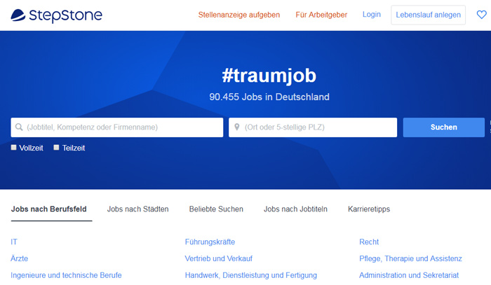 سایت استپ استون برای یافتن کار در آلمان