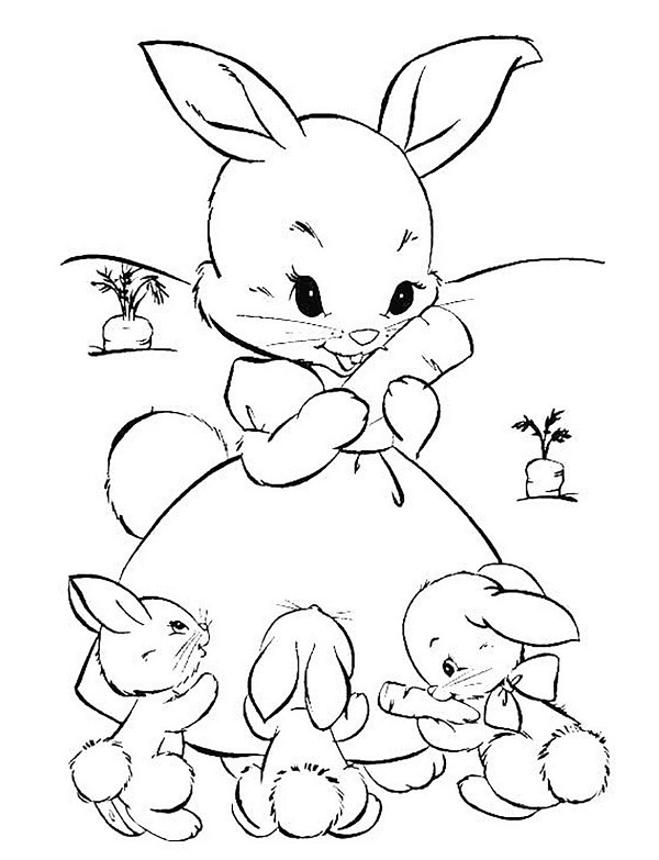 نقاشی خرگوش بازیگوش برای کودکان