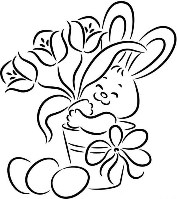 نقاشی خرگوش برای رنگ آمیزی