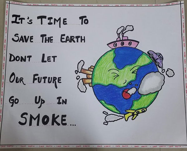 نقاشی آلودگی هوای کره زمین